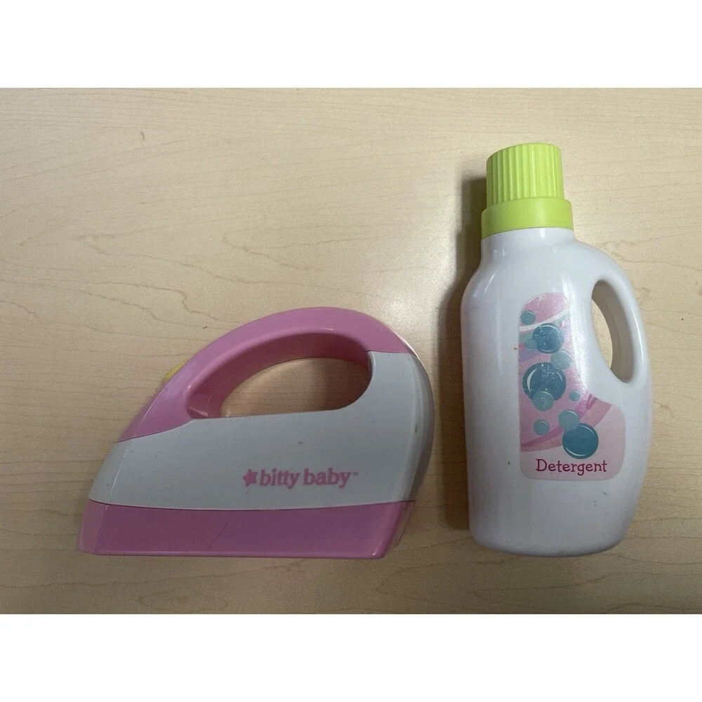 American Girl Bitty Baby Toy Iron & Detergent DRK35 Washer Dryer Set Accessory